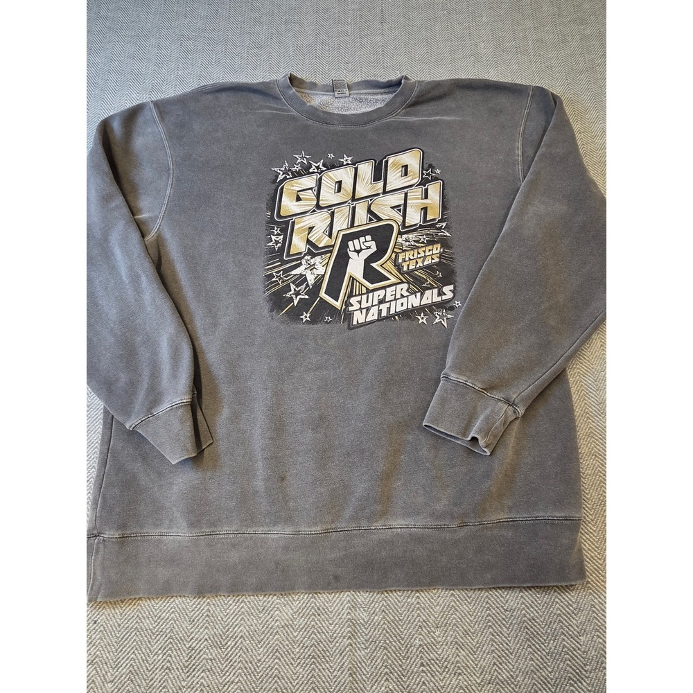 Independent Trading Co. Sweatshirt Men XL Gray Gold Rush Super Nationals Graphic